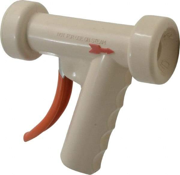 SuperKlean - Insulated, Aluminum Pistol Grip Spray Nozzle for 1/2" Pipe - White, 1/2 NPT - Benchmark Tooling