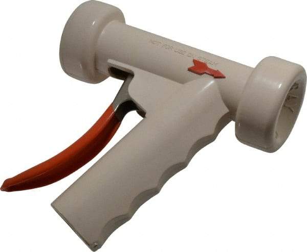 SuperKlean - Insulated, Brass Pistol Grip Spray Nozzle for 1/2" Pipe - White, 1/2 NPT - Benchmark Tooling