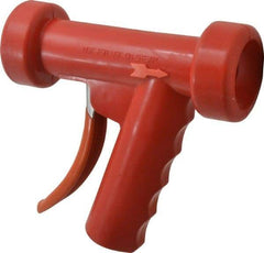 SuperKlean - Insulated, Stainless Steel Pistol Grip Spray Nozzle for 1/2" Pipe - Red, 1/2 NPT - Benchmark Tooling