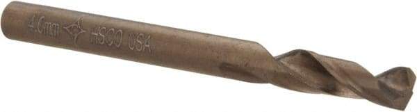 Cleveland - 0.1575" 135° Spiral Flute Cobalt Screw Machine Drill Bit - Oxide/Gold Finish, Right Hand Cut, 0.866" Flute Length, 2.165" OAL, Split Point, Straight Shank - Benchmark Tooling