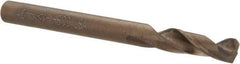 Cleveland - 0.1575" 135° Spiral Flute Cobalt Screw Machine Drill Bit - Oxide/Gold Finish, Right Hand Cut, 0.866" Flute Length, 2.165" OAL, Split Point, Straight Shank - Benchmark Tooling