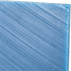 Made in USA - 1/4" Thick x 12" Wide x 1' Long, Polyethylene (UHMW) Sheet - Blue, Glass-Filled Grade - Benchmark Tooling