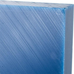 Made in USA - 1" Thick x 12" Wide x 1' Long, Polyethylene (UHMW) Sheet - Blue, Glass-Filled Grade - Benchmark Tooling