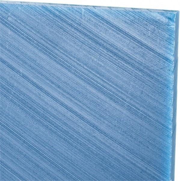 Made in USA - 1/4" Thick x 12" Wide x 2' Long, Polyethylene (UHMW) Sheet - Blue, Glass-Filled Grade - Benchmark Tooling