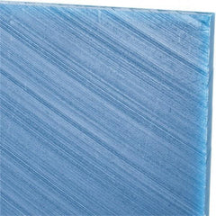 Made in USA - 1/4" Thick x 12" Wide x 2' Long, Polyethylene (UHMW) Sheet - Blue, Glass-Filled Grade - Benchmark Tooling