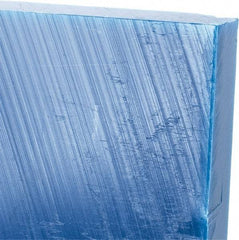 Made in USA - 3/4" Thick x 12" Wide x 2' Long, Polyethylene (UHMW) Sheet - Blue, Glass-Filled Grade - Benchmark Tooling