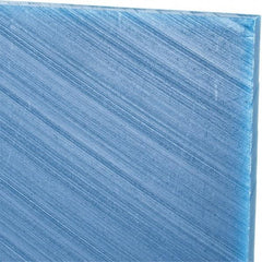 Made in USA - 1/4" Thick x 12" Wide x 3' Long, Polyethylene (UHMW) Sheet - Blue, Glass-Filled Grade - Benchmark Tooling