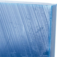 Made in USA - 3/4" Thick x 24" Wide x 2' Long, Polyethylene (UHMW) Sheet - Blue, Glass-Filled Grade - Benchmark Tooling