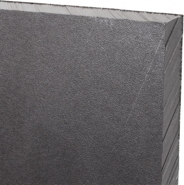 Made in USA - 1/2" Thick x 12" Wide x 1' Long, Polyethylene (UHMW) Sheet - Black, Antistatic Grade - Benchmark Tooling