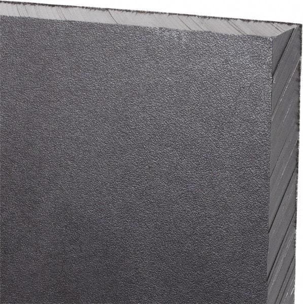 Made in USA - 1/2" Thick x 12" Wide x 2' Long, Polyethylene (UHMW) Sheet - Black, Antistatic Grade - Benchmark Tooling