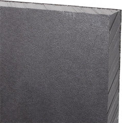 Made in USA - 1/2" Thick x 12" Wide x 2' Long, Polyethylene (UHMW) Sheet - Black, Antistatic Grade - Benchmark Tooling