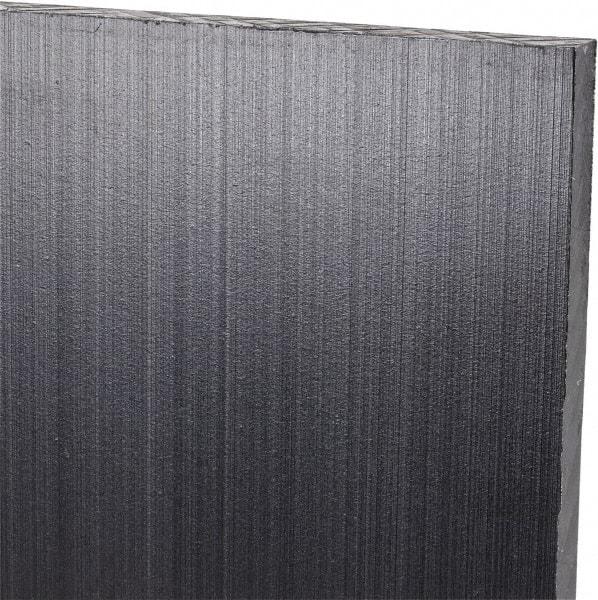 Made in USA - 1/4" Thick x 12" Wide x 3' Long, Polyethylene (UHMW) Sheet - Black, Antistatic Grade - Benchmark Tooling