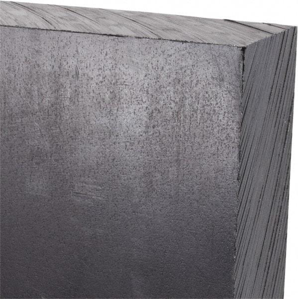 Made in USA - 1-1/2" Thick x 12" Wide x 3' Long, Polyethylene (UHMW) Sheet - Black, Antistatic Grade - Benchmark Tooling