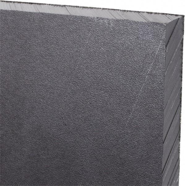 Made in USA - 1/2" Thick x 24" Wide x 2' Long, Polyethylene (UHMW) Sheet - Black, Antistatic Grade - Benchmark Tooling