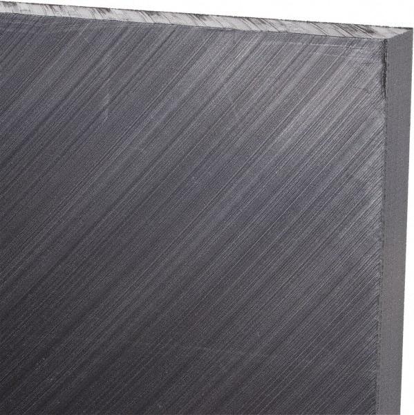 Made in USA - 3/8" Thick x 24" Wide x 3' Long, Polyethylene (UHMW) Sheet - Black, Antistatic Grade - Benchmark Tooling