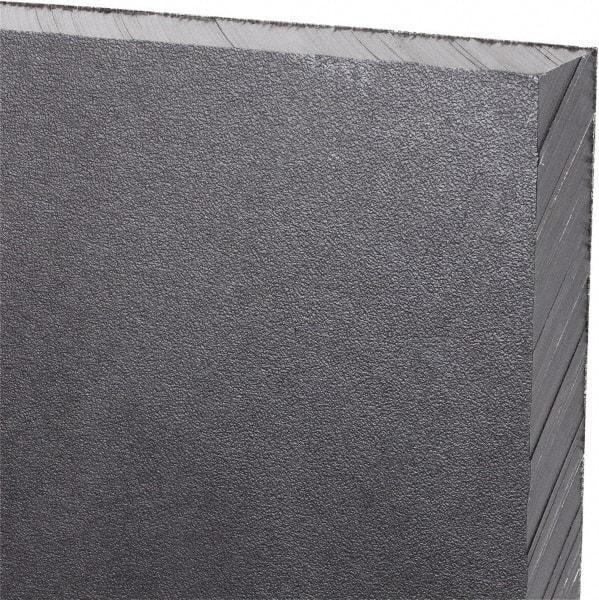 Made in USA - 1/2" Thick x 48" Wide x 5' Long, Polyethylene (UHMW) Sheet - Black, Antistatic Grade - Benchmark Tooling