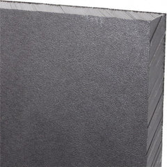 Made in USA - 1/2" Thick x 48" Wide x 5' Long, Polyethylene (UHMW) Sheet - Black, Antistatic Grade - Benchmark Tooling