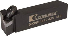 Kennametal - DDQN, Right Hand Cut, 27.5° Lead Angle, 1" Shank Height x 1" Shank Width, Negative Rake Indexable Turning Toolholder - 5" OAL, DN..43. Insert Compatibility, Series Kenclamp - Benchmark Tooling