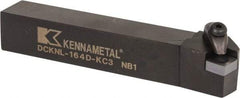 Kennametal - DCKN, Left Hand Cut, 15° Lead Angle, 1" Shank Height x 1" Shank Width, Negative Rake Indexable Turning Toolholder - 6" OAL, CN..42. Insert Compatibility, Series Kenclamp - Benchmark Tooling