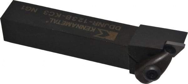 Kennametal - DDJN, Right Hand Cut, 3° Lead Angle, 3/4" Shank Height x 3/4" Shank Width, Negative Rake Indexable Turning Toolholder - 4-1/2" OAL, DN..33. Insert Compatibility, Series Kenclamp - Benchmark Tooling