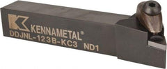 Kennametal - DDJN, Left Hand Cut, 3° Lead Angle, 3/4" Shank Height x 3/4" Shank Width, Negative Rake Indexable Turning Toolholder - 4-1/2" OAL, DN..33. Insert Compatibility, Series Kenclamp - Benchmark Tooling