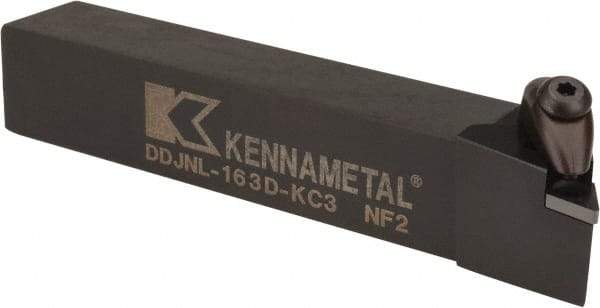 Kennametal - DDJN, Left Hand Cut, 3° Lead Angle, 1" Shank Height x 1" Shank Width, Negative Rake Indexable Turning Toolholder - 6" OAL, DN..33. Insert Compatibility, Series Kenclamp - Benchmark Tooling