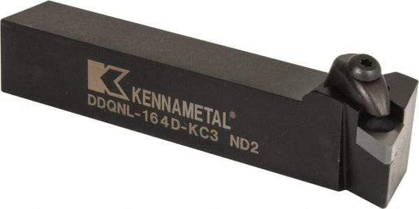 Kennametal - DDQN, Left Hand Cut, 27.5° Lead Angle, 1" Shank Height x 1" Shank Width, Negative Rake Indexable Turning Toolholder - 6" OAL, DN..43. Insert Compatibility, Series Kenclamp - Benchmark Tooling