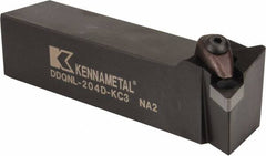 Kennametal - DDQN, Left Hand Cut, 27.5° Lead Angle, 1-1/4" Shank Height x 1-1/4" Shank Width, Negative Rake Indexable Turning Toolholder - 6" OAL, DN..43. Insert Compatibility, Series Kenclamp - Benchmark Tooling