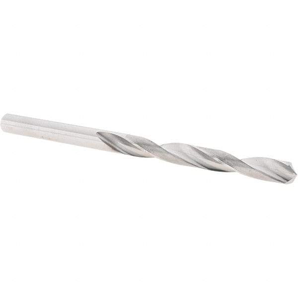 SGS - 6.1mm 118° Solid Carbide Jobber Drill - Bright Finish, Right Hand Cut, Spiral Flute, Straight Shank, 101mm OAL, Four Facet Point - Benchmark Tooling