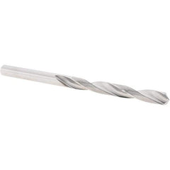 SGS - 6.1mm 118° Solid Carbide Jobber Drill - Bright Finish, Right Hand Cut, Spiral Flute, Straight Shank, 101mm OAL, Four Facet Point - Benchmark Tooling