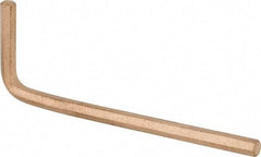 Ampco - 1/8" Hex, Long Arm, Nonsparking Hex Key - 2-7/16" OAL, Inch System of Measurement - Benchmark Tooling