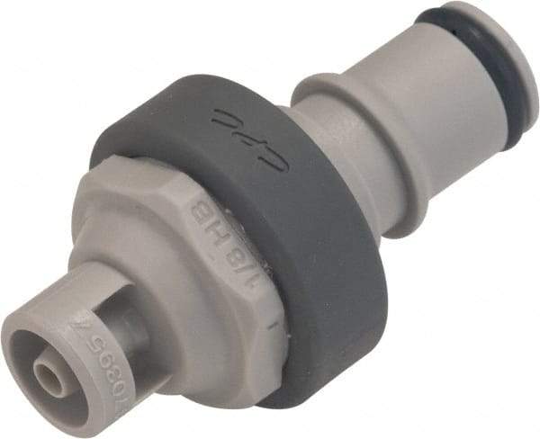 CPC Colder Products - 1/4" Nominal Flow, Male, Nonspill Quick Disconnect Coupling - 120 Max psi, 32 to 160°F, Polypropylene Coupling - Benchmark Tooling