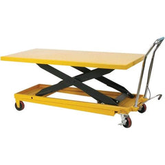 Wesco Industrial Products - 1,100 Lb Capacity Long Deck Hydraulic Scissor Lift Table - 11-1/4" to 36" Lift Height, 63" Platform Length x 32" Platform Width - Benchmark Tooling