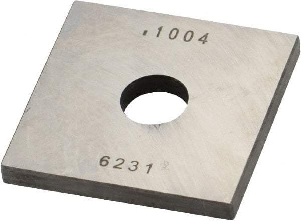 Value Collection - 0.1004" Square Steel Gage Block - Accuracy Grade 0, Includes NIST Traceability Certification - Benchmark Tooling