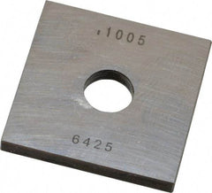 Value Collection - 0.1005" Square Steel Gage Block - Accuracy Grade 0, Includes NIST Traceability Certification - Benchmark Tooling