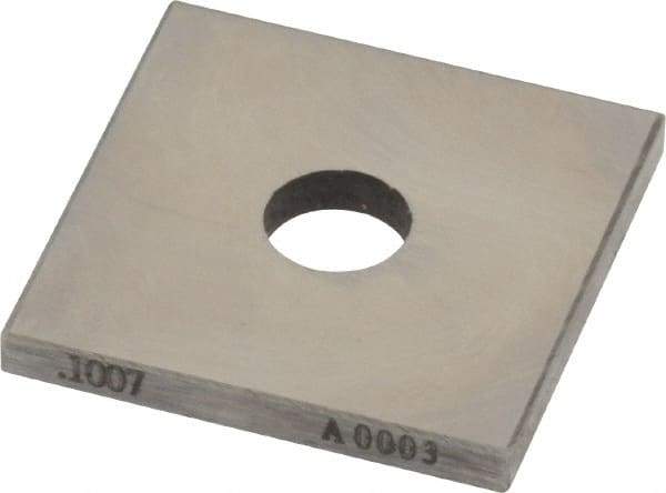 Value Collection - 0.1007" Square Steel Gage Block - Accuracy Grade 0, Includes NIST Traceability Certification - Benchmark Tooling