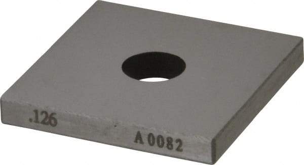 Value Collection - 0.126" Square Steel Gage Block - Accuracy Grade 0, Includes NIST Traceability Certification - Benchmark Tooling