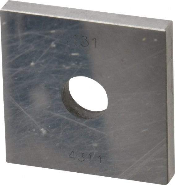 Value Collection - 0.131" Square Steel Gage Block - Accuracy Grade 0, Includes NIST Traceability Certification - Benchmark Tooling