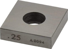 Value Collection - 0.25" Square Steel Gage Block - Accuracy Grade 0, Includes NIST Traceability Certification - Benchmark Tooling