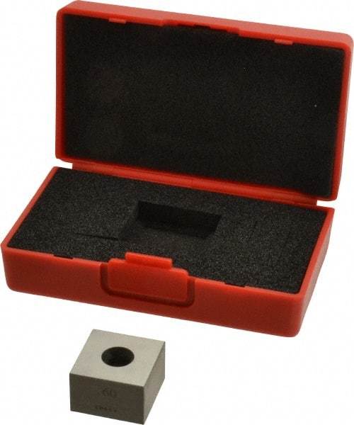 Value Collection - 0.6" Square Steel Gage Block - Accuracy Grade 0, Includes NIST Traceability Certification - Benchmark Tooling