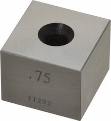 Value Collection - 0.75" Square Steel Gage Block - Accuracy Grade 0, Includes NIST Traceability Certification - Benchmark Tooling