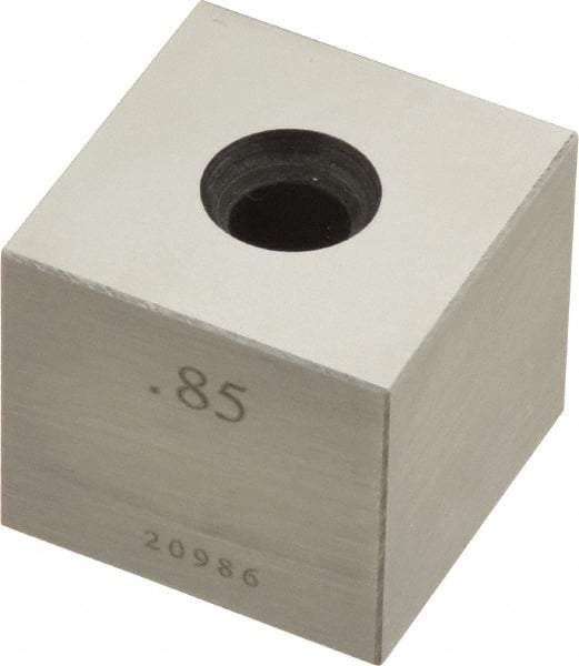 Value Collection - 0.85" Square Steel Gage Block - Accuracy Grade 0, Includes NIST Traceability Certification - Benchmark Tooling