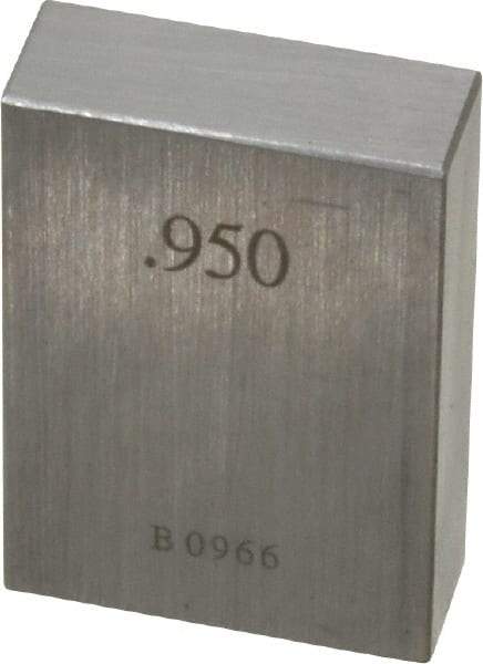 Value Collection - 0.95" Square Steel Gage Block - Accuracy Grade 0, Includes NIST Traceability Certification - Benchmark Tooling