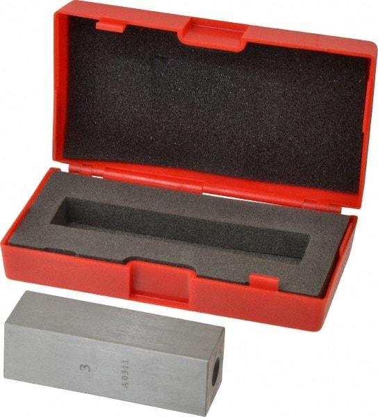 Value Collection - 3" Square Steel Gage Block - Accuracy Grade 0, Includes NIST Traceability Certification - Benchmark Tooling