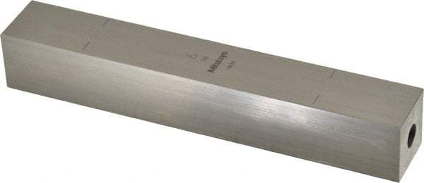 Mitutoyo - 6" Square Steel Gage Block - Accuracy Grade 0, Includes Certificate of Inspection - Benchmark Tooling