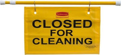 Rubbermaid - "Closed for Cleaning", 13" Long x 50" Wide, Safety Sign - Use for Accident Prevention - Benchmark Tooling