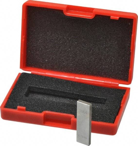 Value Collection - 0.1004" Rectangular Steel Gage Block - Accuracy Grade 0, Includes NIST Traceability Certification - Benchmark Tooling