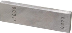 Value Collection - 0.1008" Rectangular Steel Gage Block - Accuracy Grade 0, Includes NIST Traceability Certification - Benchmark Tooling