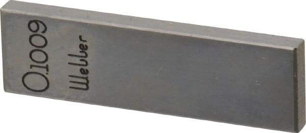 Value Collection - 0.1009" Rectangular Steel Gage Block - Accuracy Grade 0, Includes NIST Traceability Certification - Benchmark Tooling