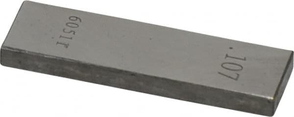 Value Collection - 0.107" Rectangular Steel Gage Block - Accuracy Grade 0, Includes NIST Traceability Certification - Benchmark Tooling